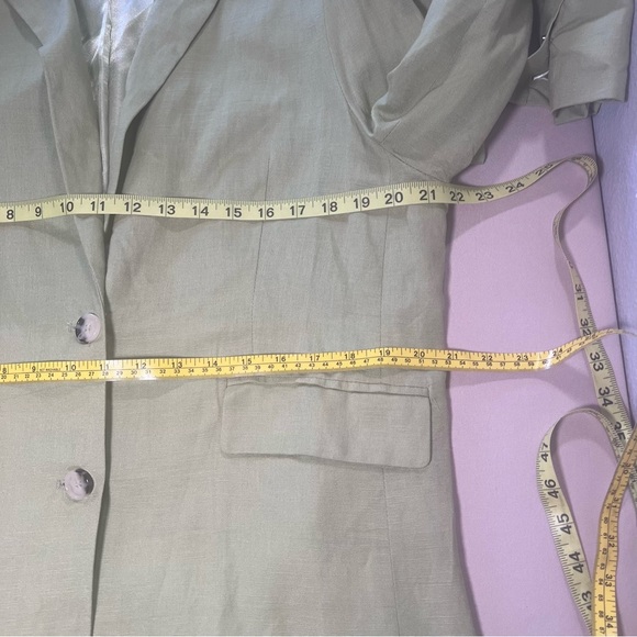 ASTR The Label Rio Oversized Blazer Jacket Celery Green Large NWOT Linen Blend - Picture 5 of 16